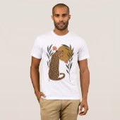 Sunset Leopard - Botanische Oerwoud kunst T-shirt (Voorkant volledig)