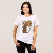 Sunset Leopard - Botanische Oerwoud kunst Tri-Blend Shirt (Voorkant volledig)