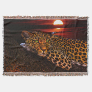 Sunset Leopard Deken