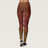 Sunset Leopard Skin Print Leggings (Achterkant)