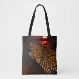 Sunset Leopard Tote Bag