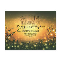 Sunset Light Garden Lights Save The Date briefkaar