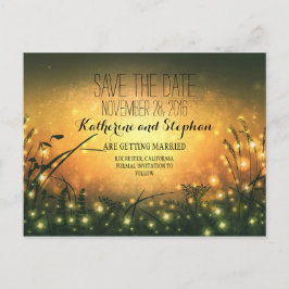 Sunset Light Garden Lights Save The Date briefkaar Aankondigingskaart