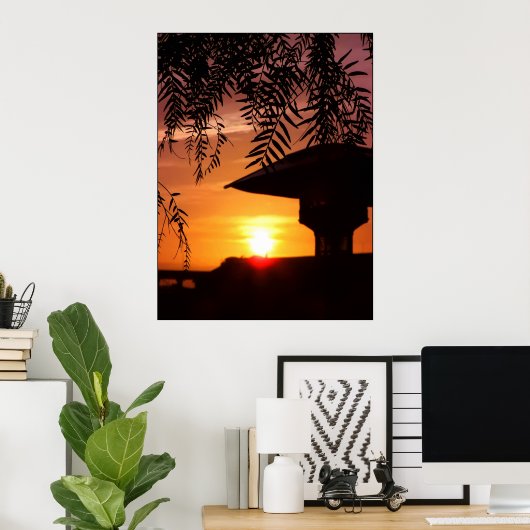 Sunset Light Silhouette Poster (Thuiskantoor)