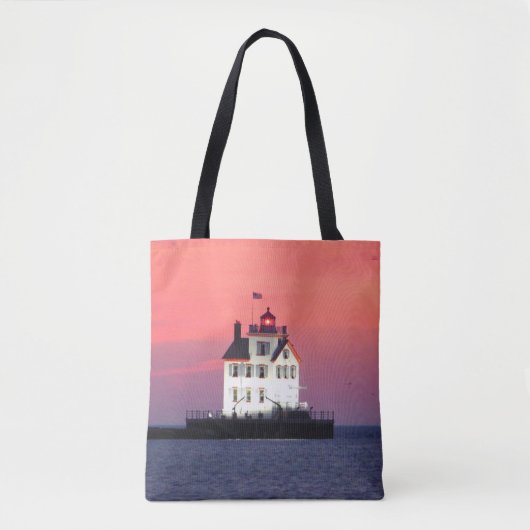 Sunset Lighthouse Canvas tas (Voorkant)