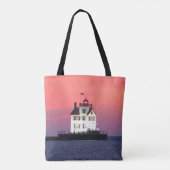 Sunset Lighthouse Canvas tas (Achterkant)