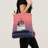 Sunset Lighthouse Canvas tas (Dichtbij)