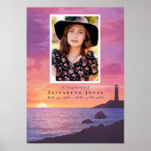 Sunset Lighthouse Celebration of Life Poster (Voorkant)