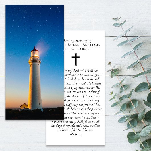 Sunset Lighthouse Prayer Memorial Bladwijzer