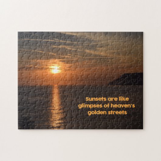 Sunset like a Glimpse of Heaven - 11 x 14 inch Legpuzzel (Horizontaal)