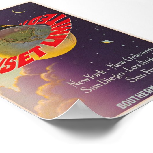 Sunset Limited  Railroad Poster (Hoek)