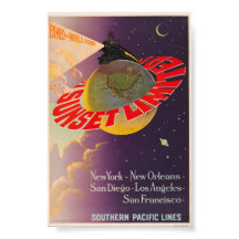 Sunset Limited Railroad Poster