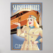 Sunset Limited Railway vintage poster (Voorkant)