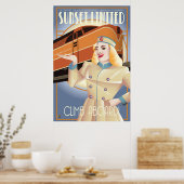 Sunset Limited-spoorweg vintage poster (Keuken)