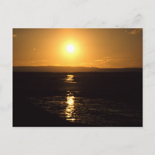 Sunset, Lindisfarne, Engeland - Briefkaart (Voorkant)