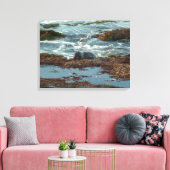 Sunset Lit Harbour Seal I in San Diego Canvas Afdruk (Insitu (Woonkamer))