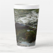 Sunset Lit Harbour Seal II in San Diego Latte Mok (Voorkant)