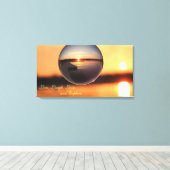 Sunset Live Love Laugh Exken Inspirerend Canvas Afdruk (Insitu (Houten vloer))