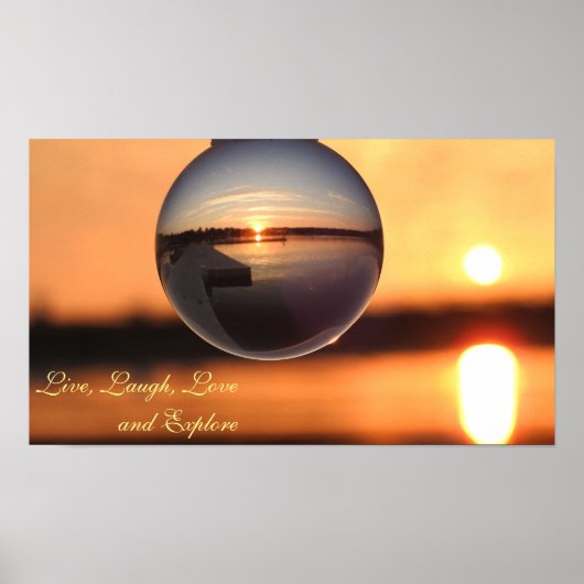 Sunset Live Love Laugh Exken Inspirerend Poster (Voorkant)