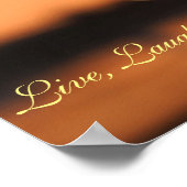 Sunset Live Love Laugh Exken Inspirerend Poster (Hoek)