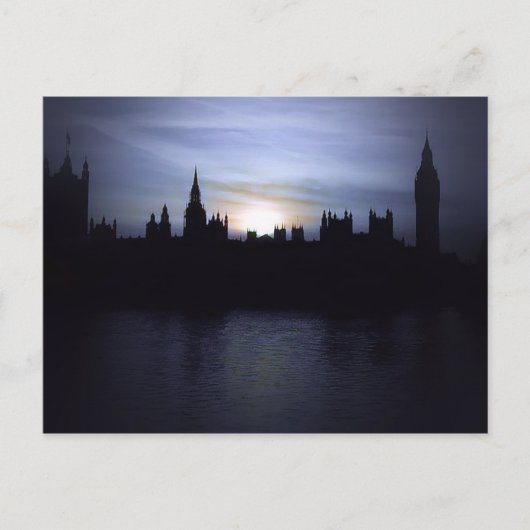 Sunset - London - Parliament - Big Ben Briefkaart (Voorkant)
