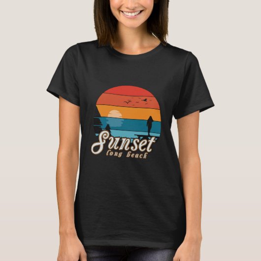 Sunset Long Beach T-shirt (Voorkant)