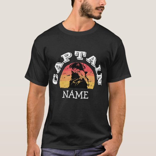 Sunset Long John Silver en Kapitein Flint Parot T-shirt (Voorkant)