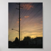 Sunset Louisville Ky en telefoonpaal Poster (Voorkant)