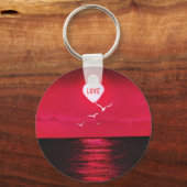 Sunset Love Heart Romantic Sleutelhanger (Voorkant)