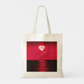 Sunset Love - Romantic - Black Red Canvas tas (Achterkant)