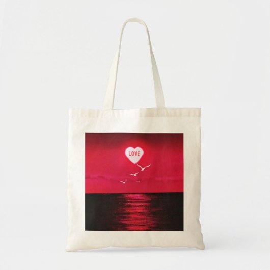 Sunset Love - Romantic - Black Red Canvas tas (Voorkant)