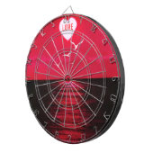 Sunset Love - Romantic - Black Red - Dartbord (Voorkant Rechts)