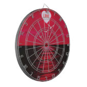 Sunset Love - Romantic - Black Red - Dartbord (Voorkant Links)