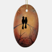 Sunset Lovebird Ornament (Rechts)