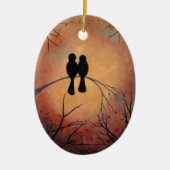 Sunset Lovebird Ornament (Voorkant)