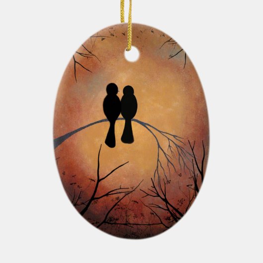 Sunset Lovebird Ornament (Achterkant)