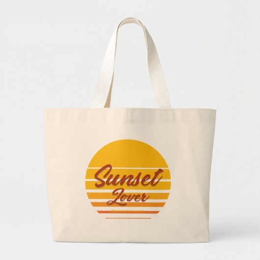 Sunset Lover Grote Tote Bag (Voorkant)