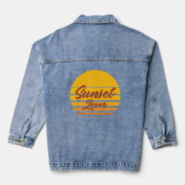"Sunset Lover" T-shirt Denim Jacket
