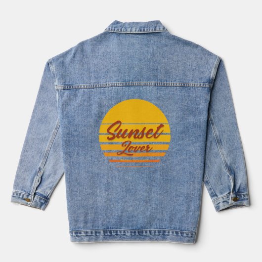 "Sunset Lover" T-shirt Denim Jacket (Achterkant)