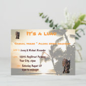 Sunset Luau Party Kaart (Staand voorkant)
