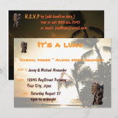 Sunset Luau Party Kaart (Voorkant / Achterkant)