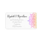 Sunset Mandala Address Label (Voorkant)