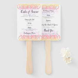 Sunset Mandala Order of Service Fan Handwaaier