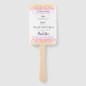 Sunset Mandala Order of Service Fan Handwaaier (Achterkant)