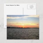 Sunset, Mangrove Cay, Belize Briefkaart (Voorkant / Achterkant)