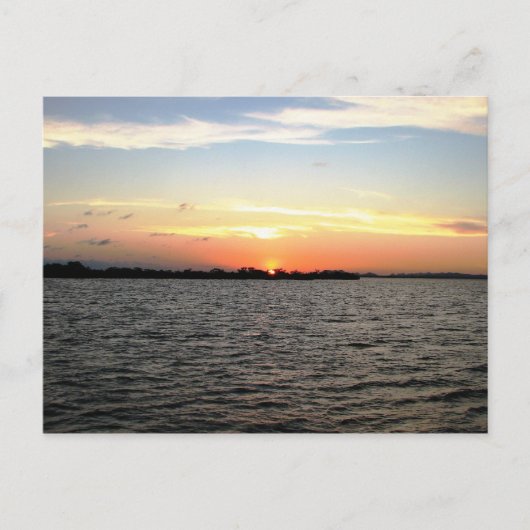 Sunset, Mangrove Cay, Belize Briefkaart (Voorkant)