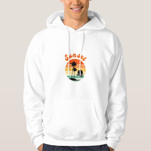 Sunset Mannen-hoodies ontwerp Hoodie (Voorkant)