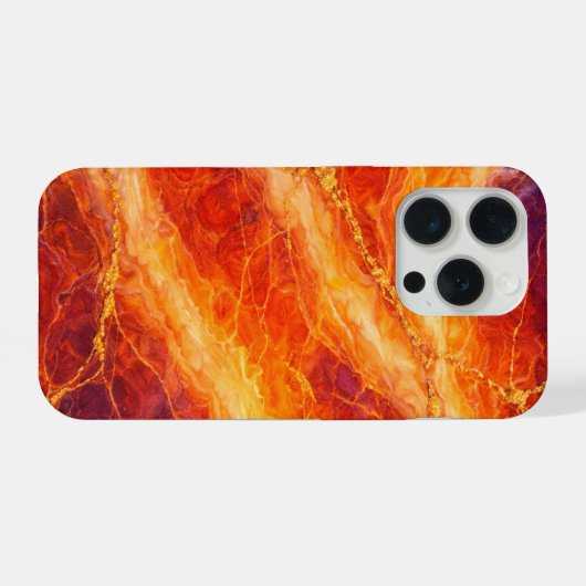 Sunset Marble with Gold Veining iPhone Hoesje (Achterkant horizontaal)