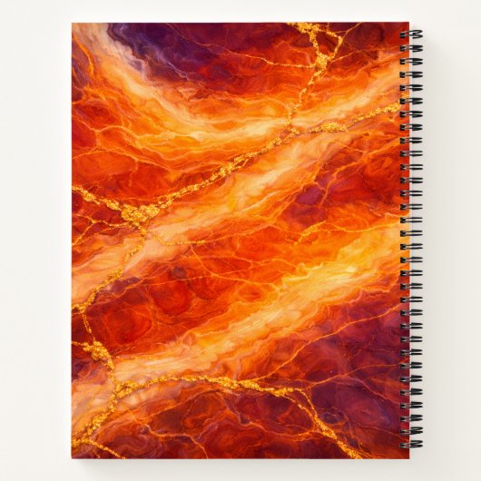 Sunset Marble with Gold Veining Notitieboek (Achterkant)