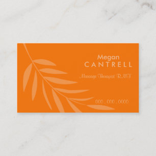 Sunset Massage Therapist Biz Card Visitekaartje